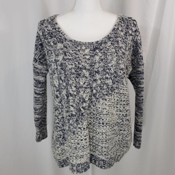Lucky Brand Asymmetrical Woven Design Sweater XL - Picture 2 of 6